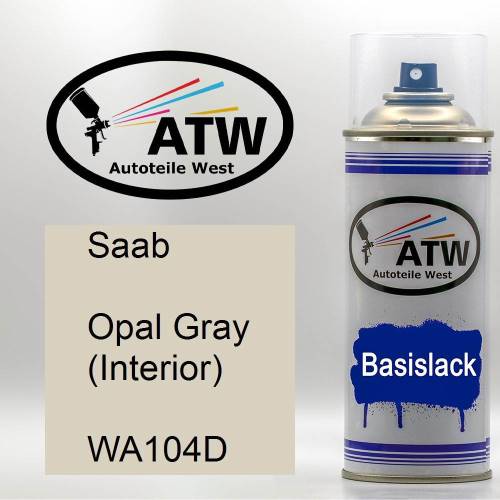 Saab, Opal Gray (Interior), WA104D: 400ml Sprühdose, von ATW Autoteile West.
